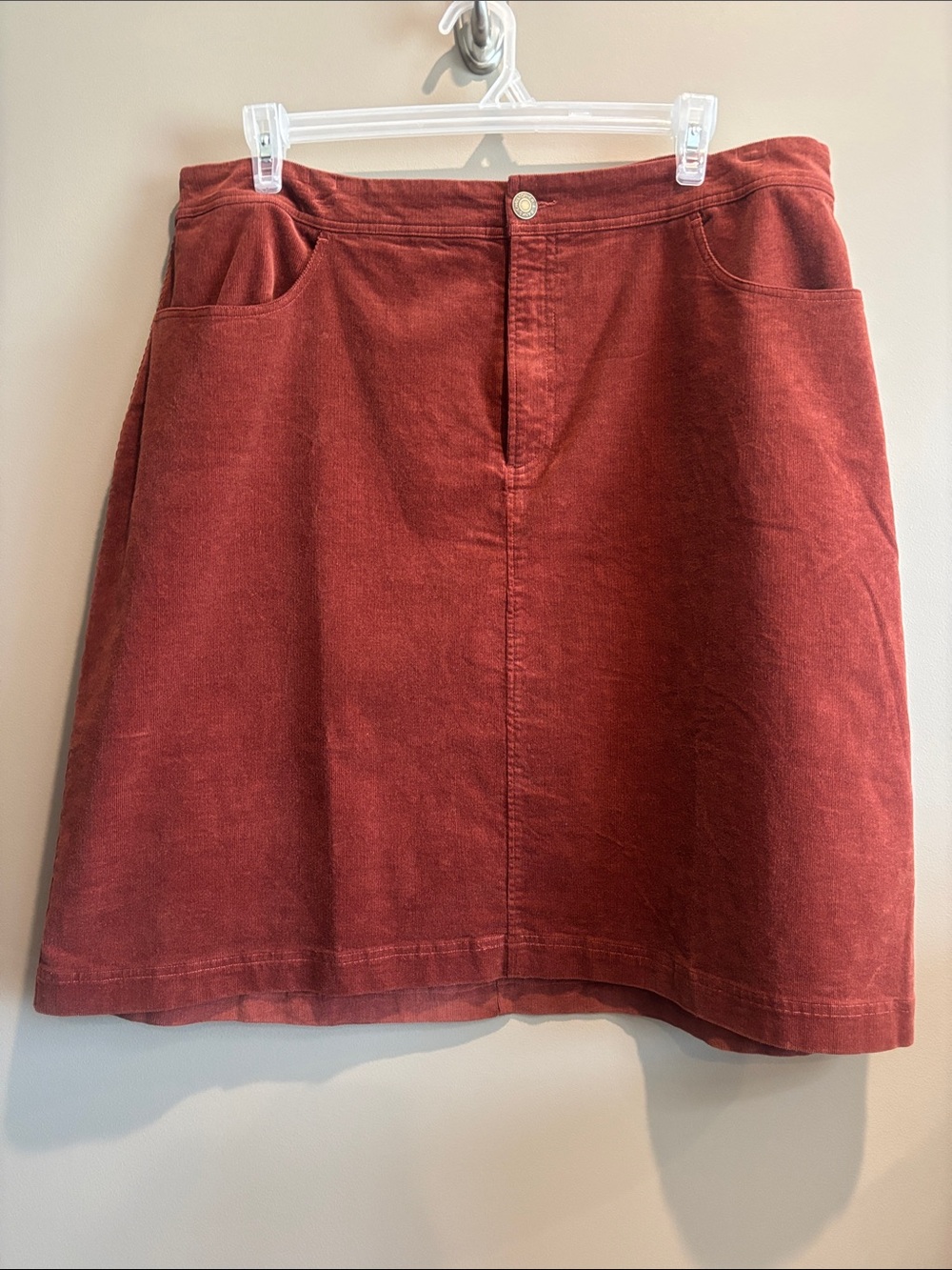 Women’s Rust Red A-Line Skirt